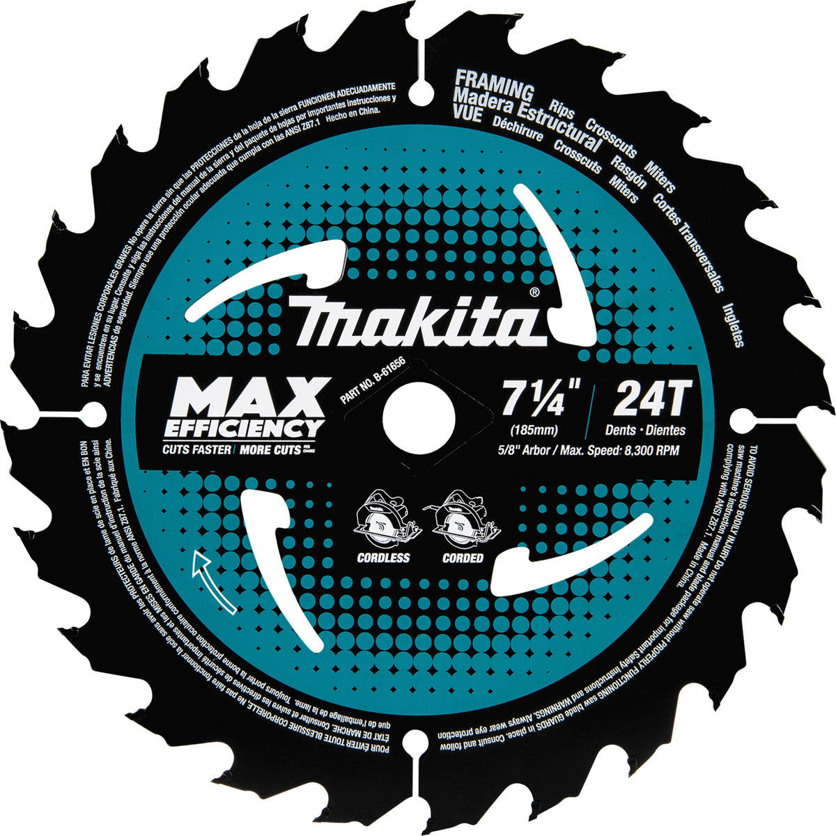 Carbide-Tipped Max Efficiency Framing Circular Saw Blade - UAU627