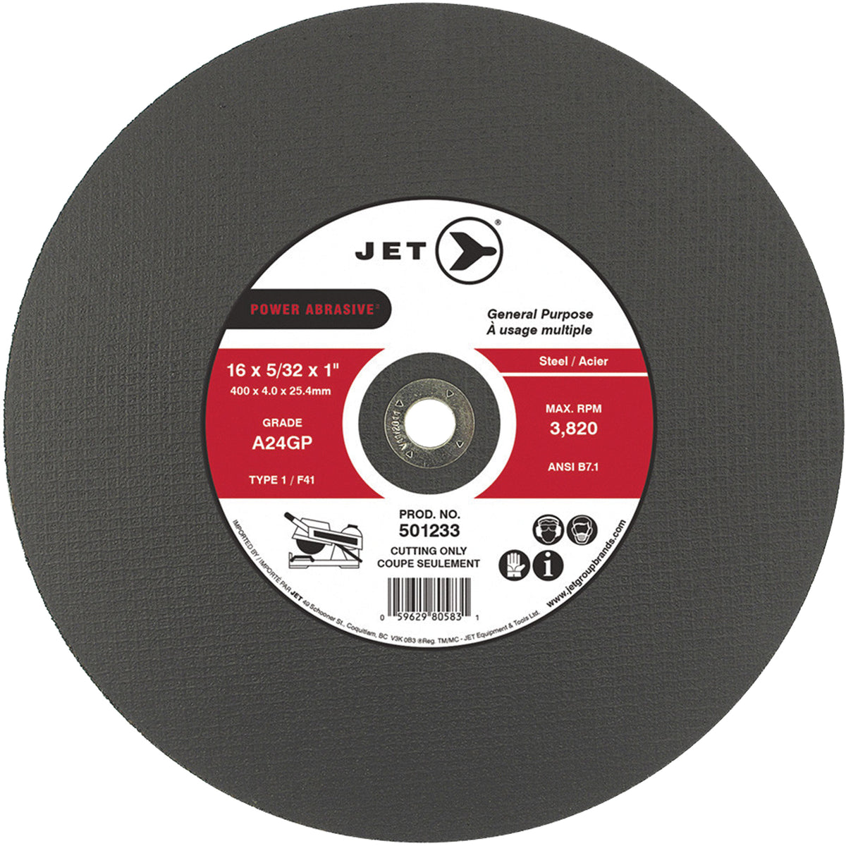 A24GP Power Abrasive Cut-Off Wheel - UAV965